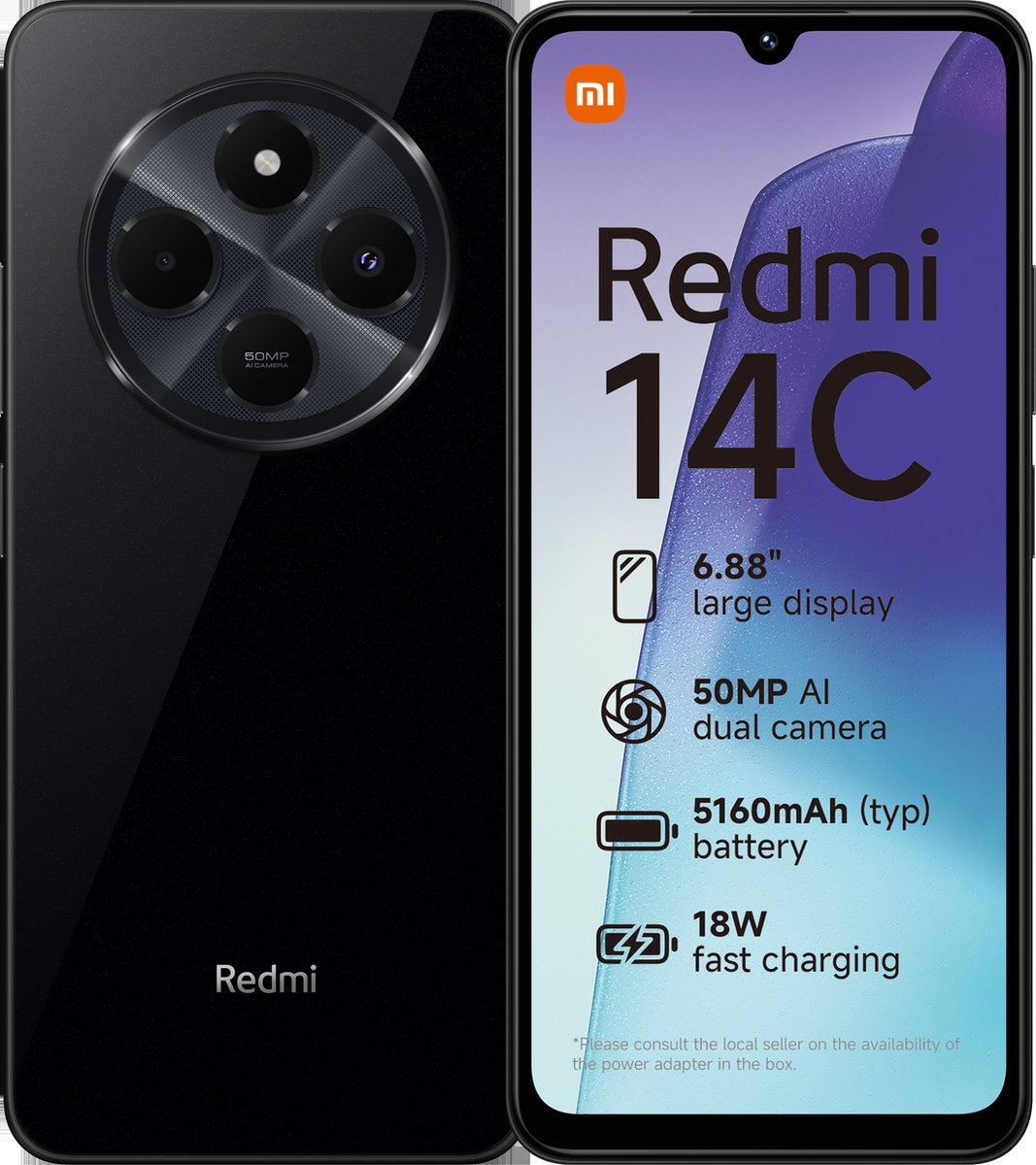 Xiaomi Redmi 14C - 8GB - 256GB - Midnight Zwart