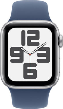 Apple Watch SE 2024 GPS 44mm Silver Aluminium Case with Denim Sport Band - M/L - ION eCommerce - Smartwatch