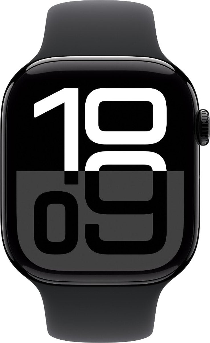 Apple Watch Series 10 - Wifi - 42mm - Zwarte Aluminium Case met Zwart Sportbandje - M/L - ION e - Commerce - Smartwatch