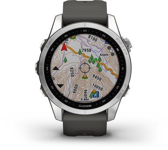 Garmin fenix 7S - Multisport Smartwatch voor heren - Geavanceerde GPS Tracker - 10ATM Waterdicht - 42mm - Graphite - ION eCommerce - Smartwatch