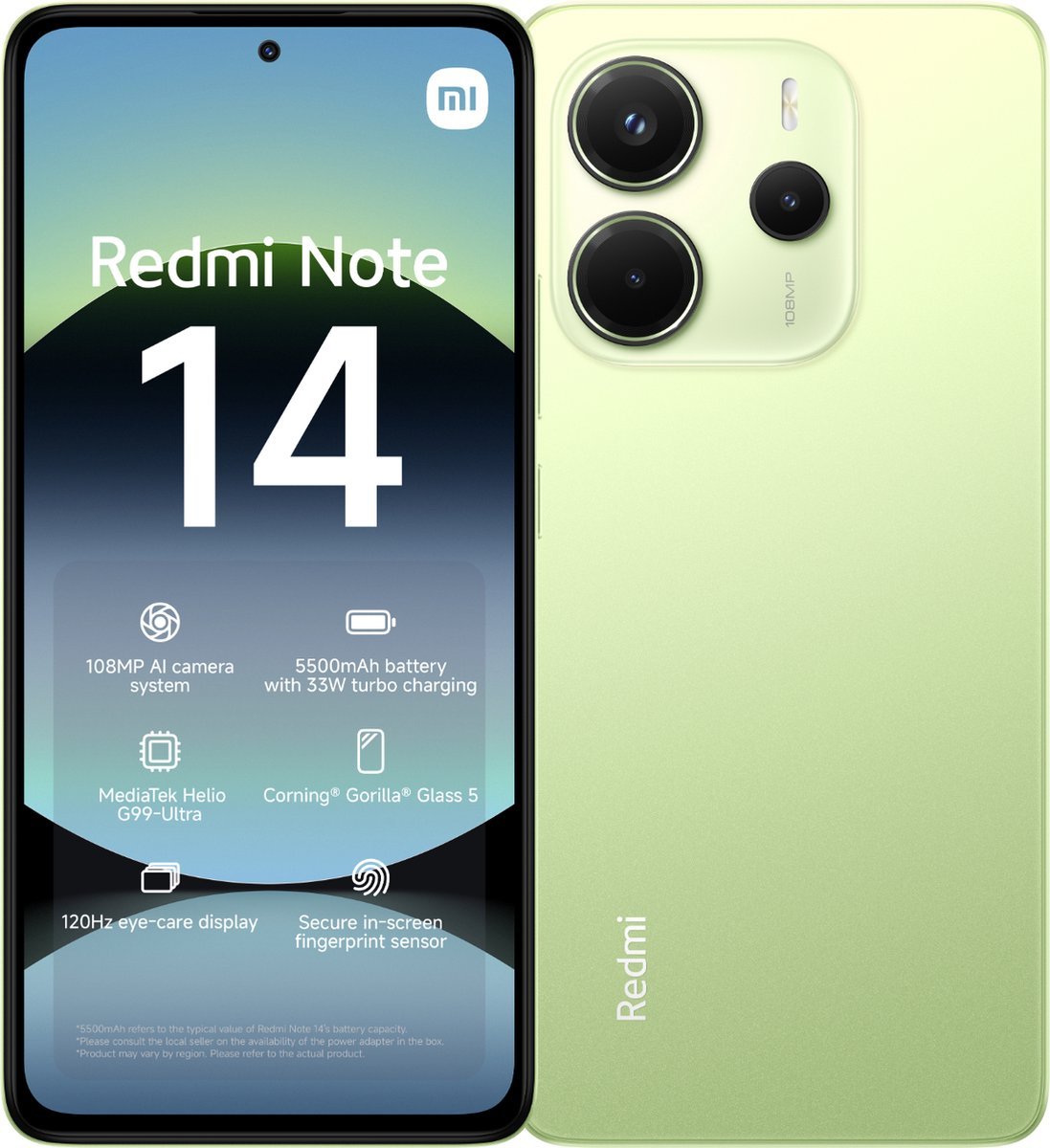 Xiaomi Redmi Note 14 - 8GB/256GB - Lime Groen - ION eCommerce - Xiaomi Redmi Note 14