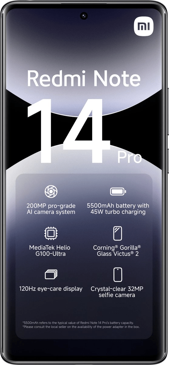 Xiaomi Redmi Note 14 Pro - 8GB/256GB - Midnight Zwart - ION eCommerce - Smartphone